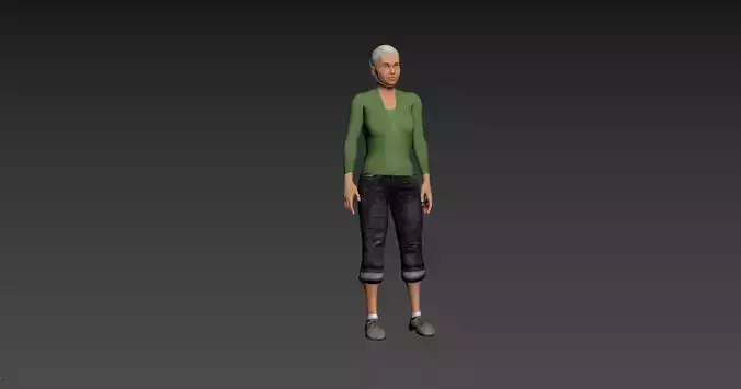 Female Character 2 - Animated Low-poly 3D model