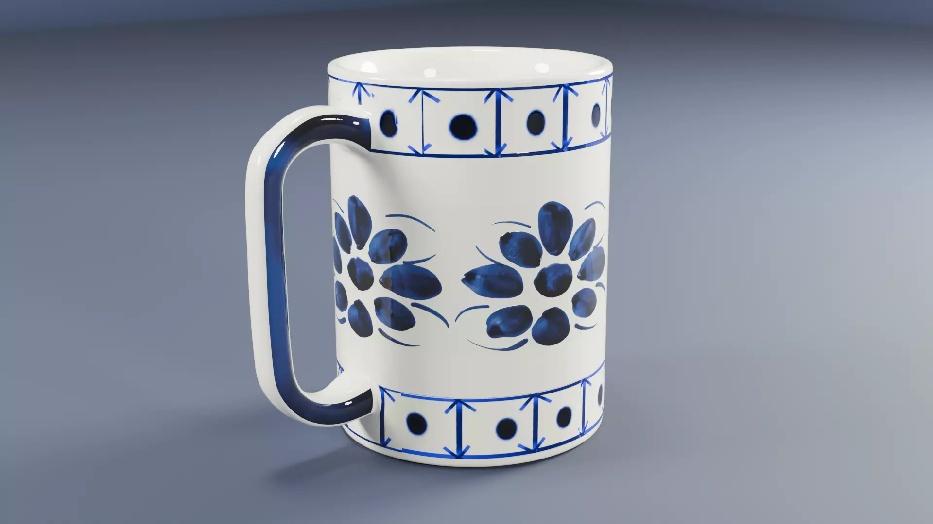 Caneca de Porcelana - Porcelana Monte Siao 3D model