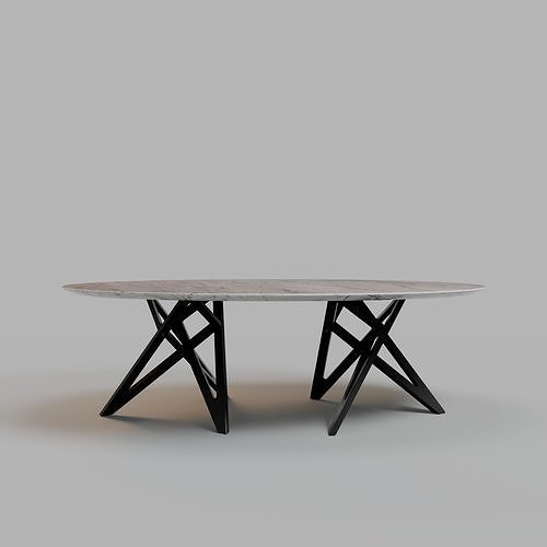 ENNEA DINING TABLE OVAL 3D model