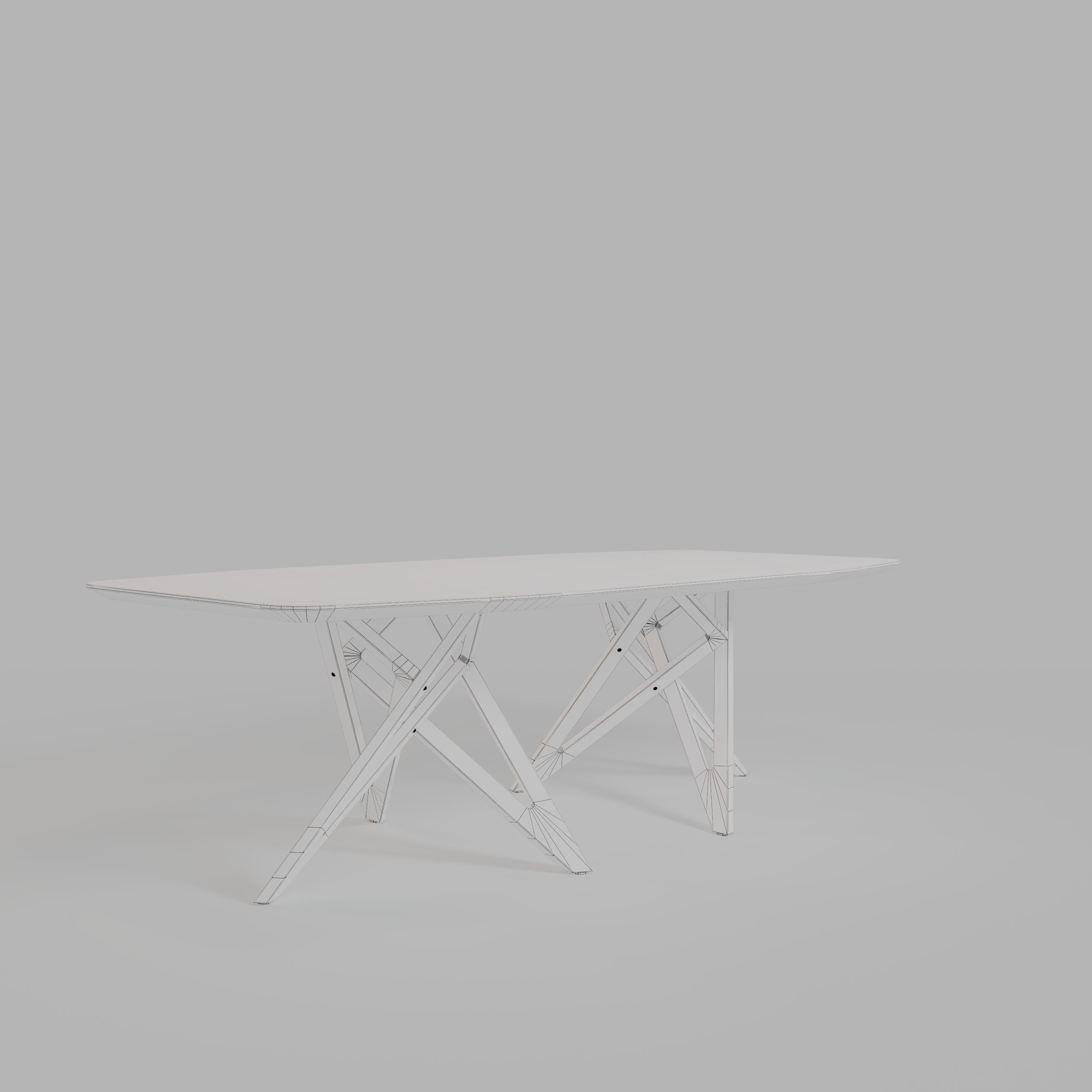 ENNEA DINING TABLE OVAL and BARREL-SHAPED 3D model_7