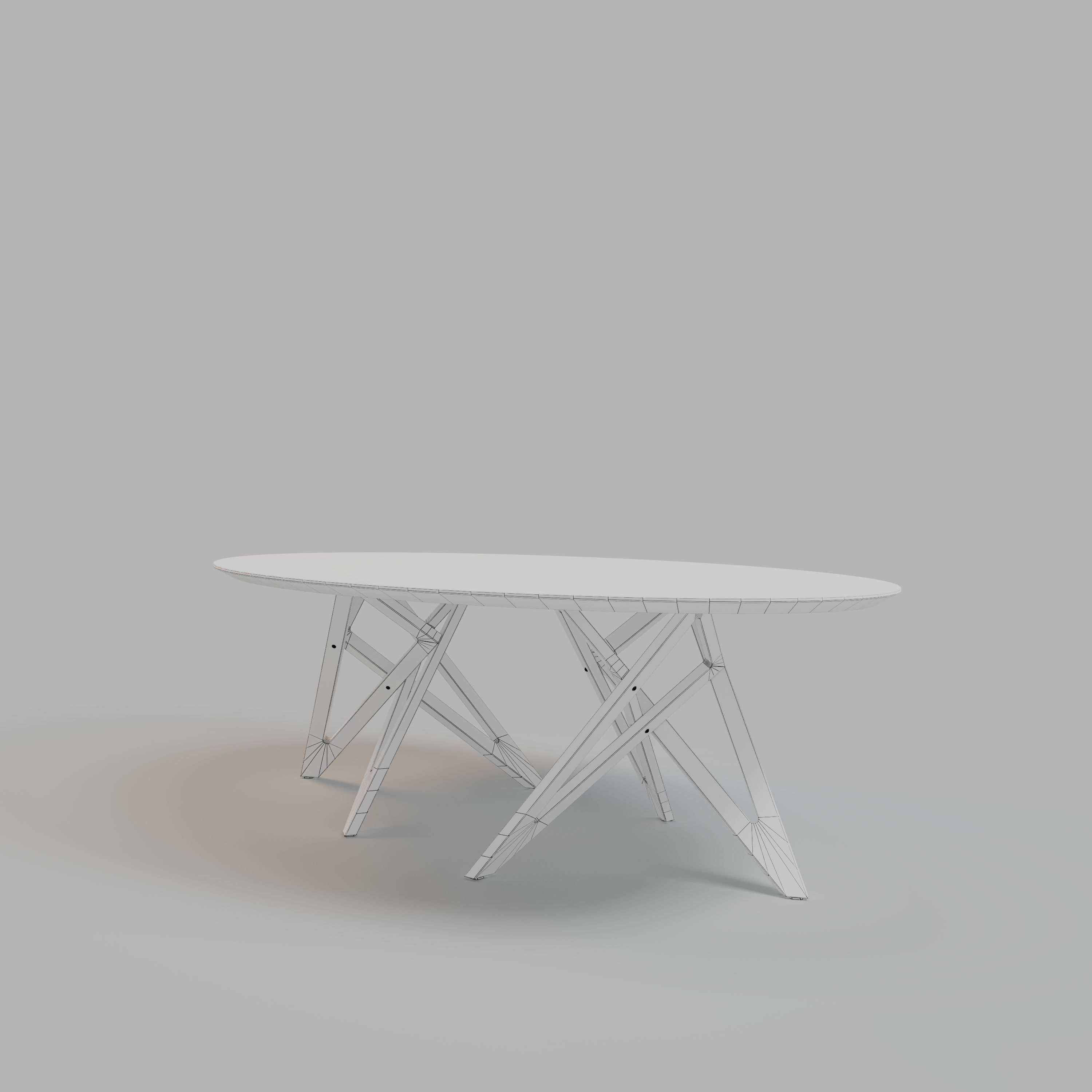 ENNEA DINING TABLE OVAL and BARREL-SHAPED 3D model_19