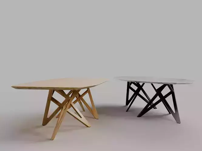 ENNEA DINING TABLE OVAL and BARREL-SHAPED