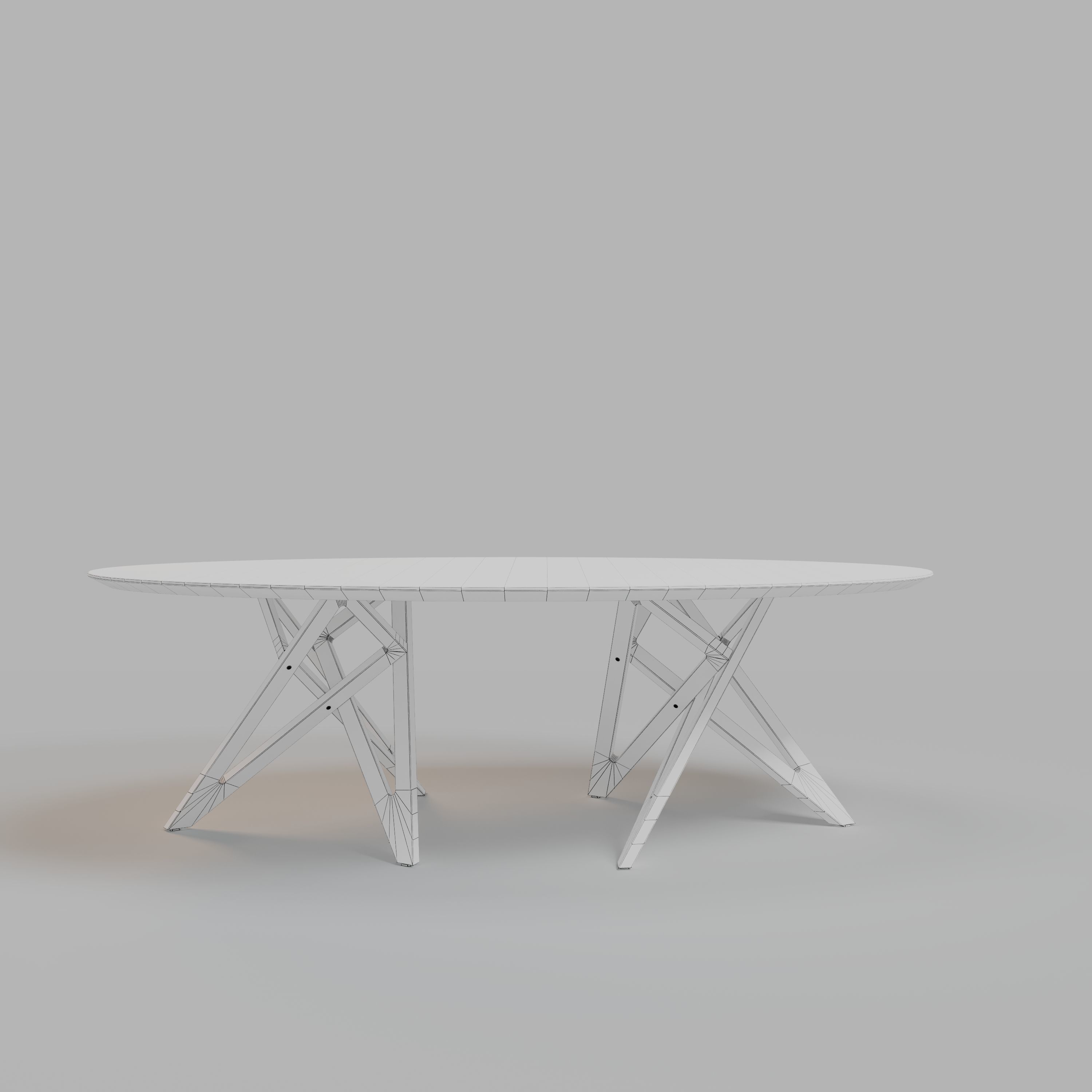 ENNEA DINING TABLE OVAL and BARREL-SHAPED 3D model_16
