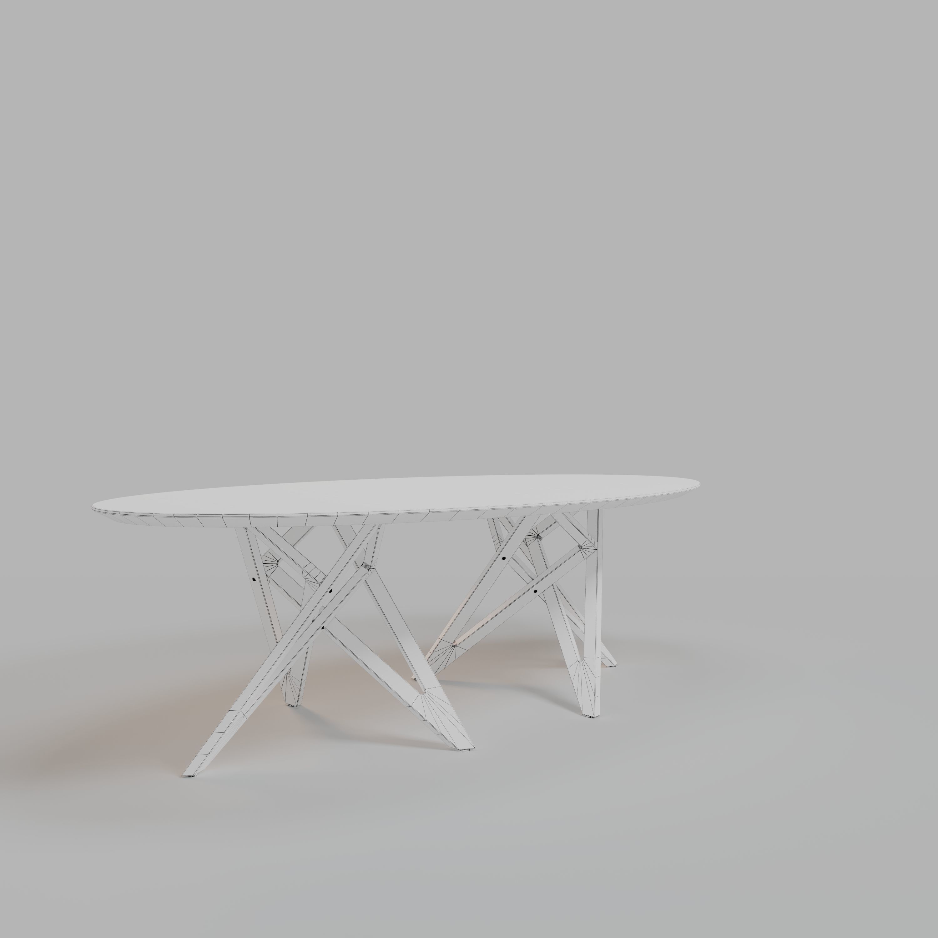 ENNEA DINING TABLE OVAL and BARREL-SHAPED 3D model_17