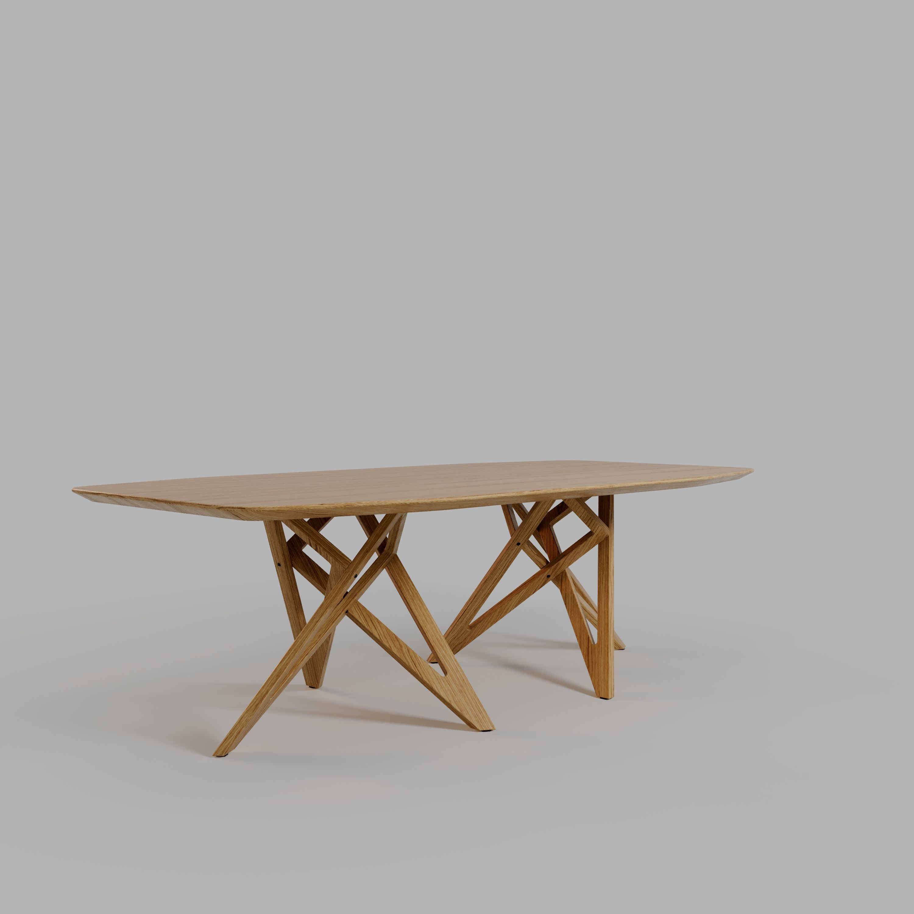 ENNEA DINING TABLE OVAL and BARREL-SHAPED 3D model_2