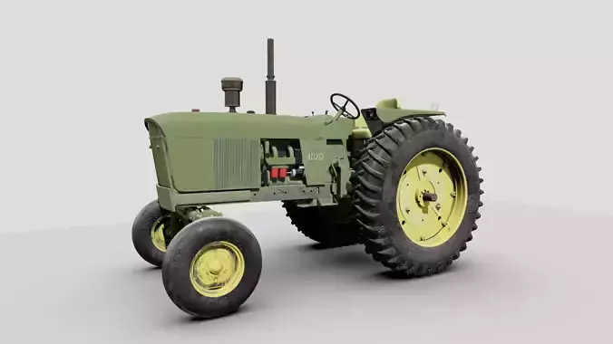 Tractor Low-poly 3D model