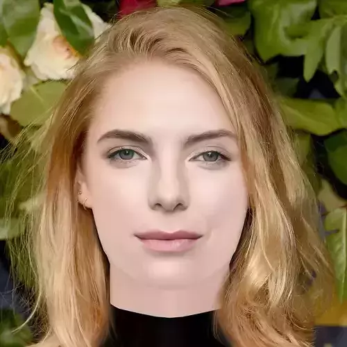 Betty Gilpin Head - No Hair - Low poly head for game 