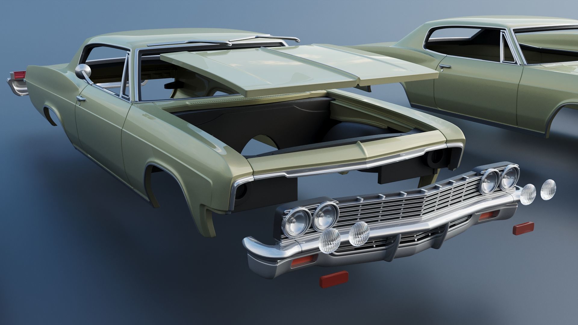 Chevrolet Caprice 1966 3D print model_24