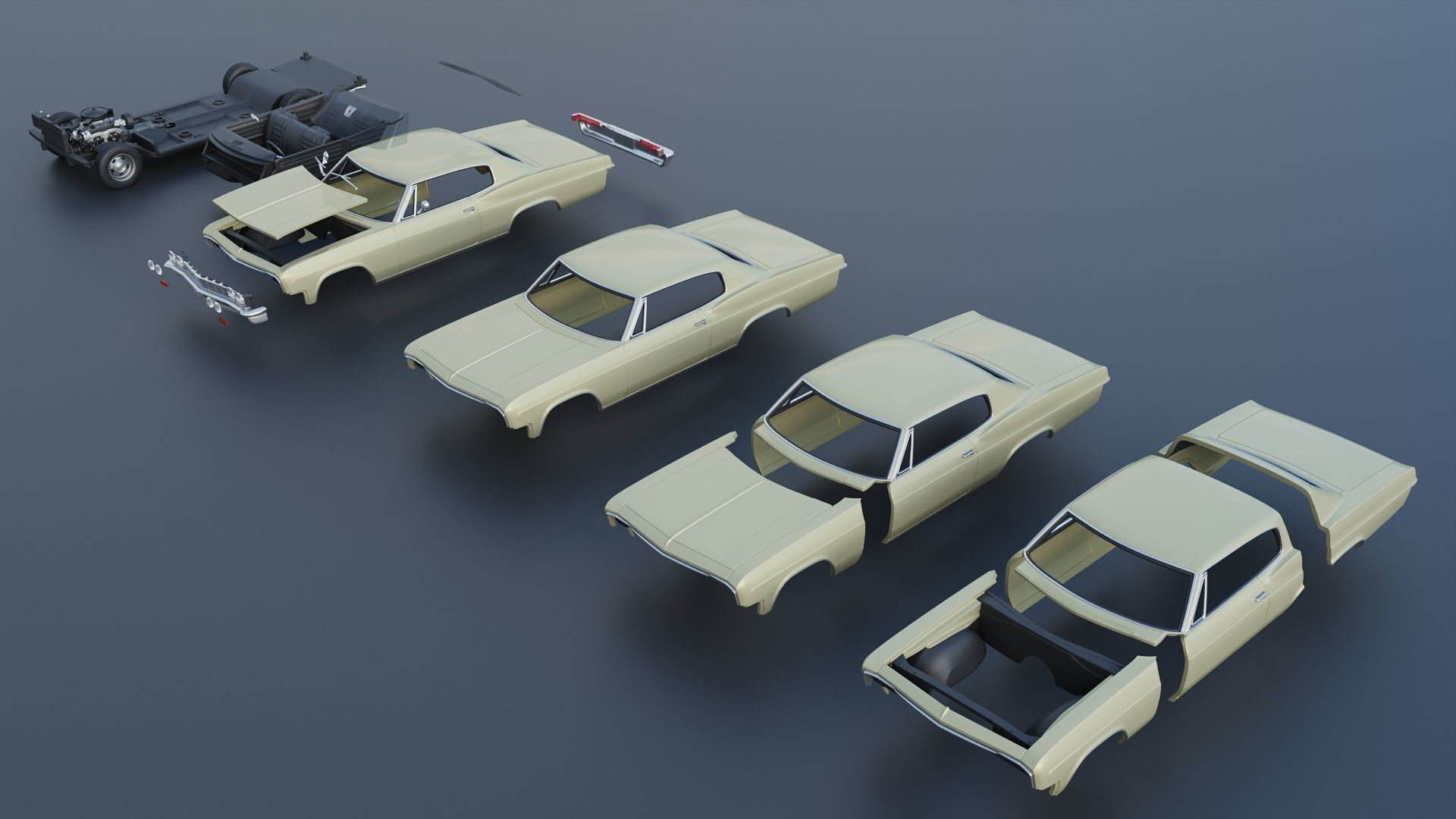 Chevrolet Caprice 1966 3D print model_18