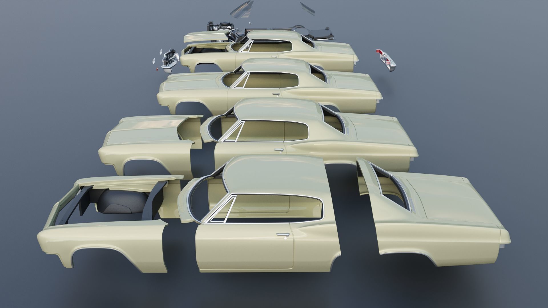 Chevrolet Caprice 1966 3D print model_19