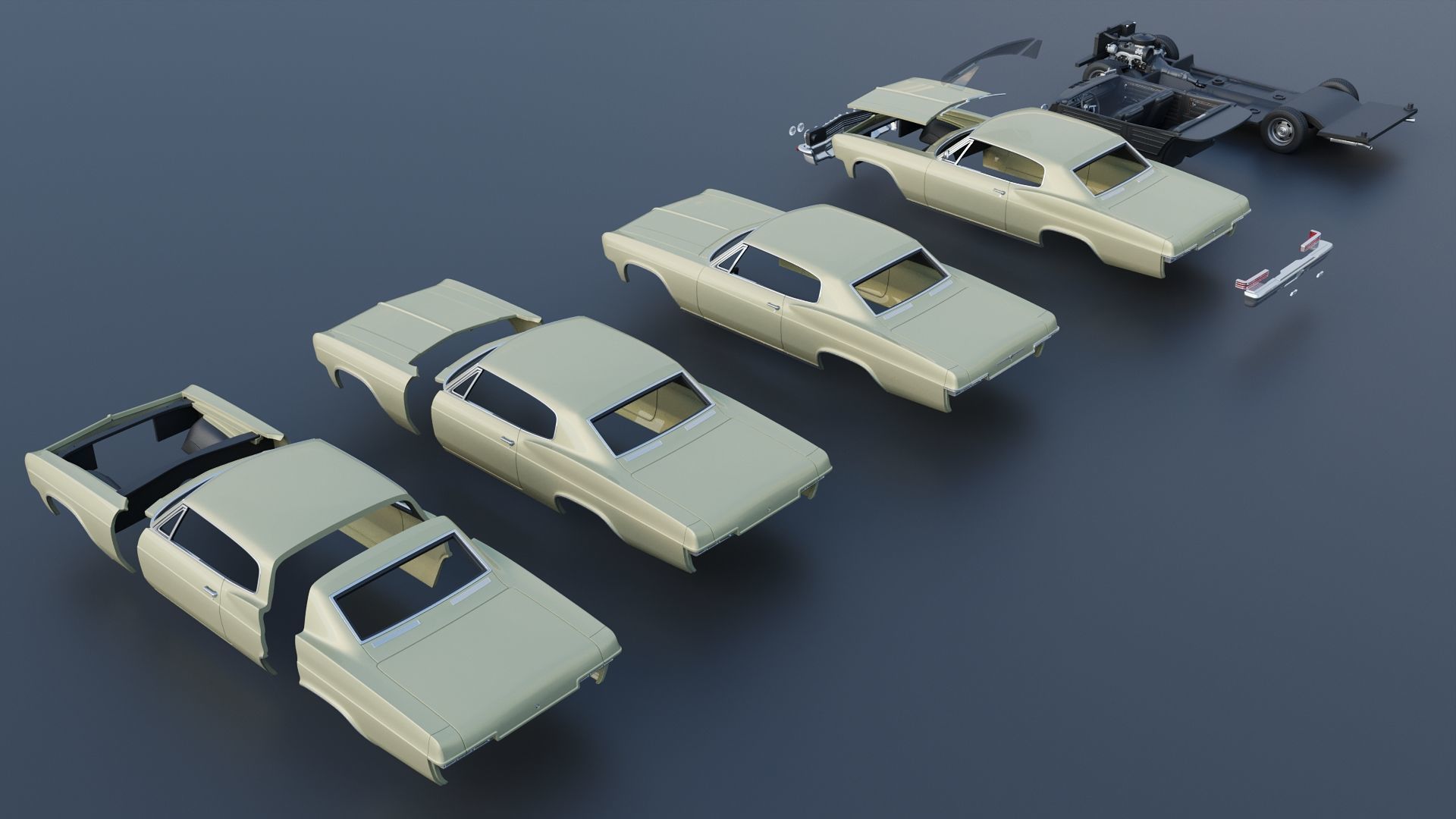 Chevrolet Caprice 1966 3D print model_20