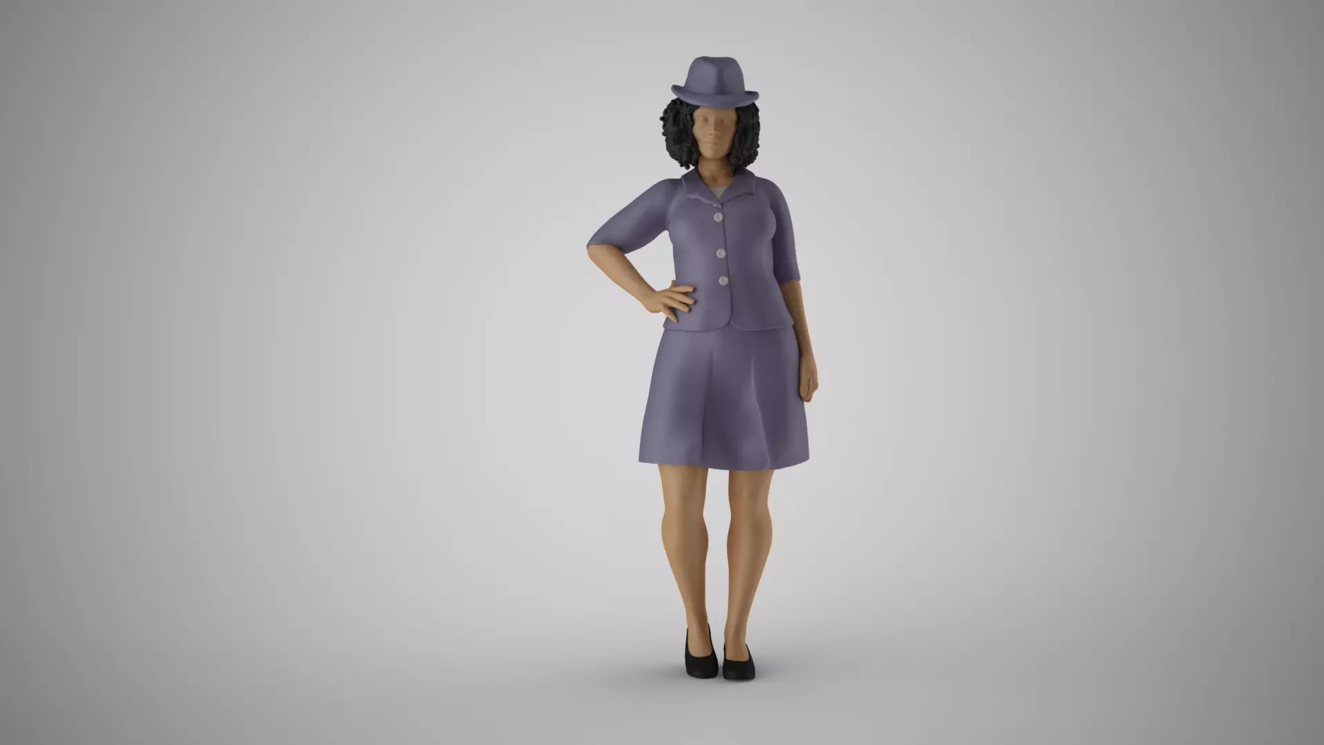 Modern Woman in Past Times 3D print model_0