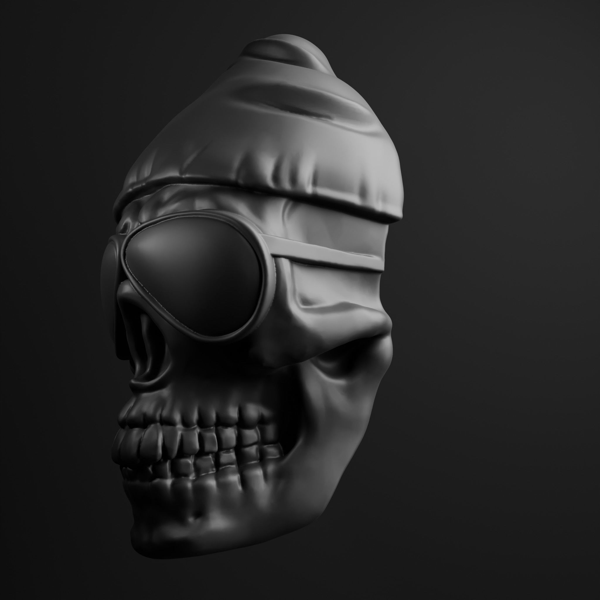  Rapper Skull Wall Art  3D print model_8