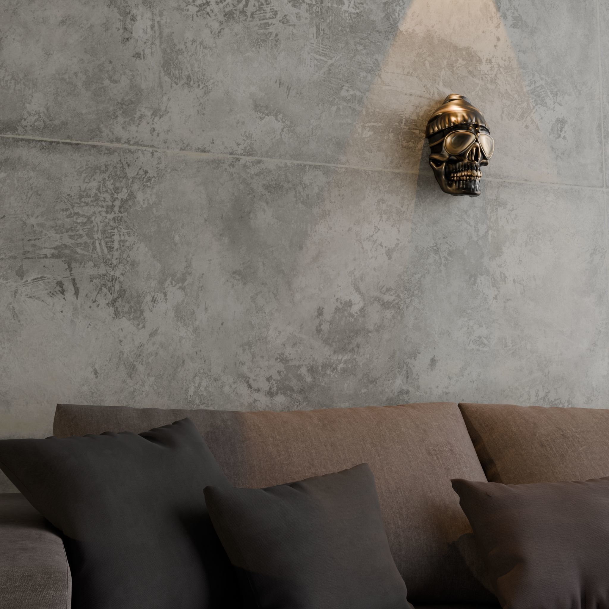  Rapper Skull Wall Art  3D print model_1