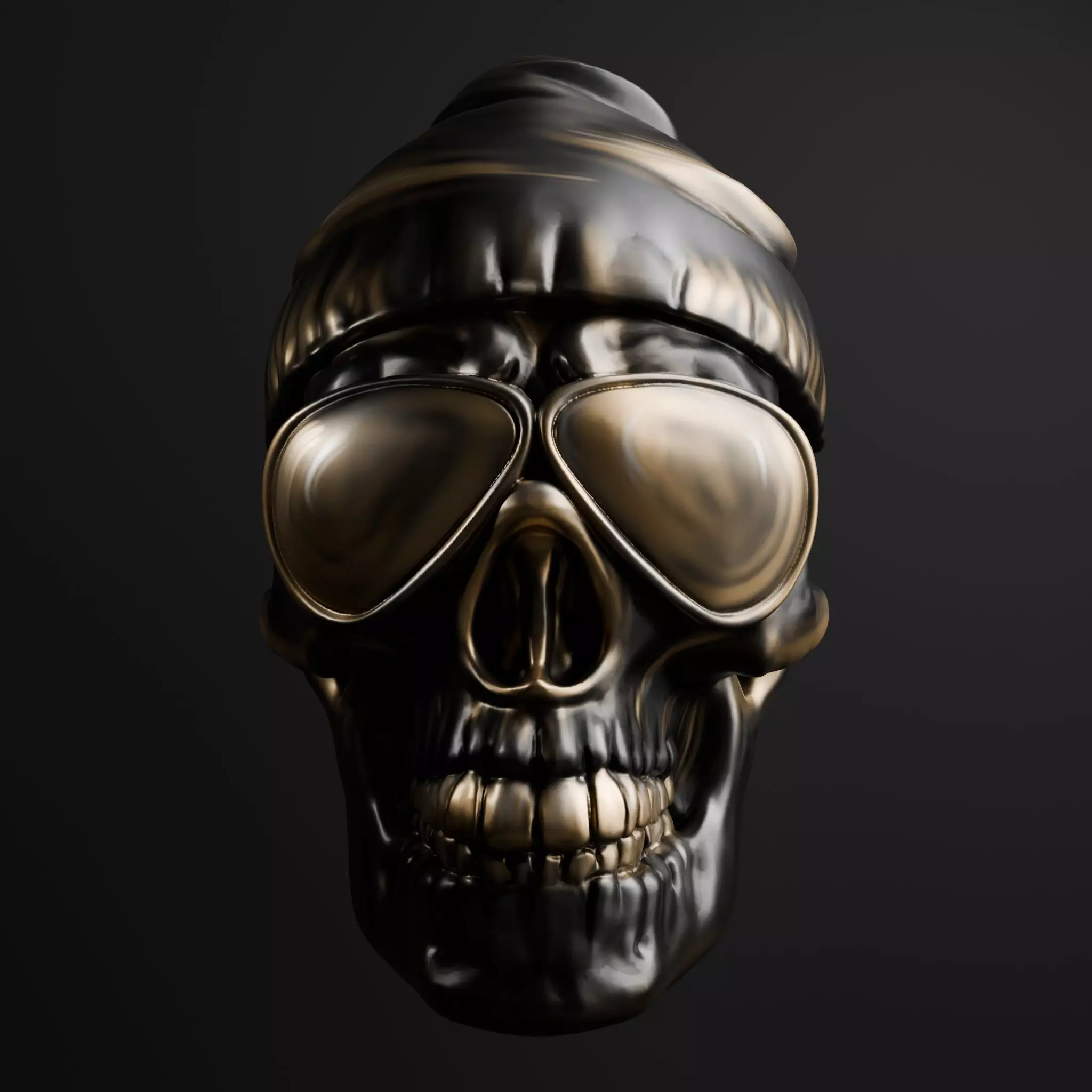  Rapper Skull Wall Art  3D print model_0