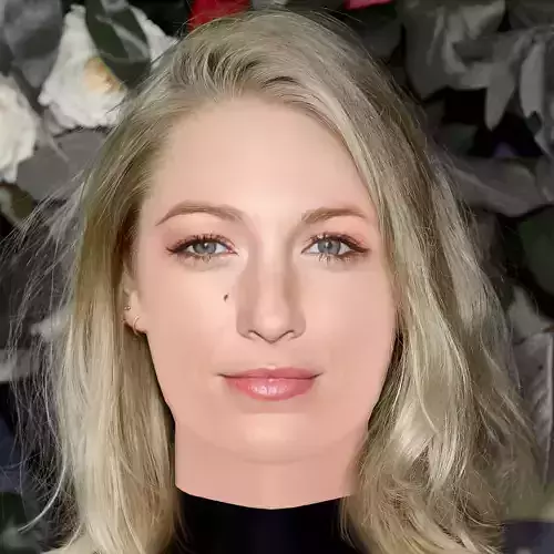 Blake Lively Head - No Hair - Low poly head for game 