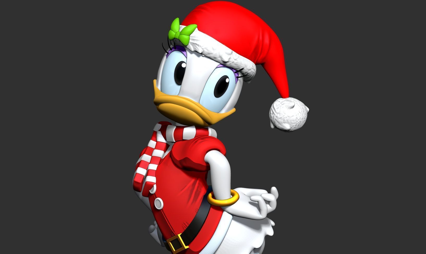 Santa Daisy Duck 3D print model_5