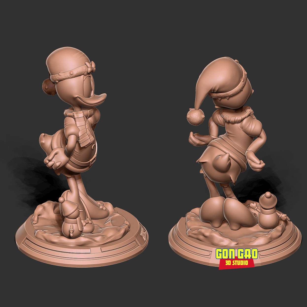 Santa Daisy Duck 3D print model_4