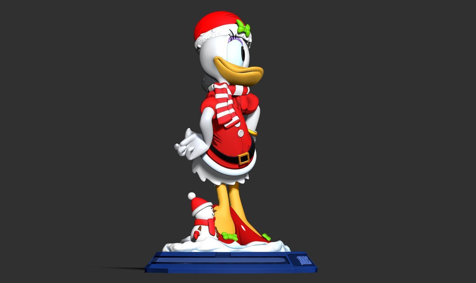Santa Daisy Duck 3D print model_13