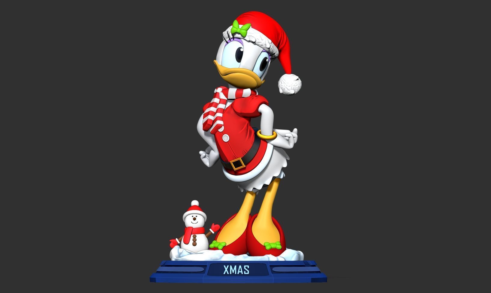Santa Daisy Duck 3D print model_8