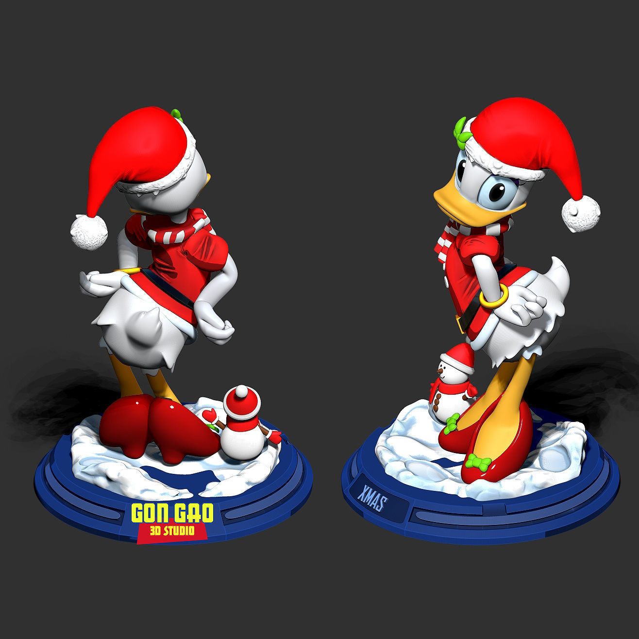 Santa Daisy Duck 3D print model_3