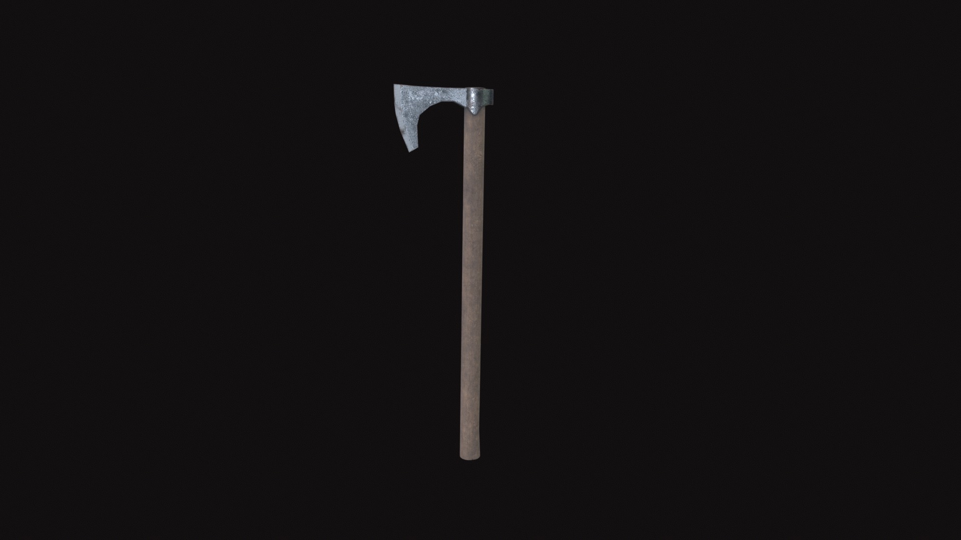 Medieval Axe Low-poly 3D model_3