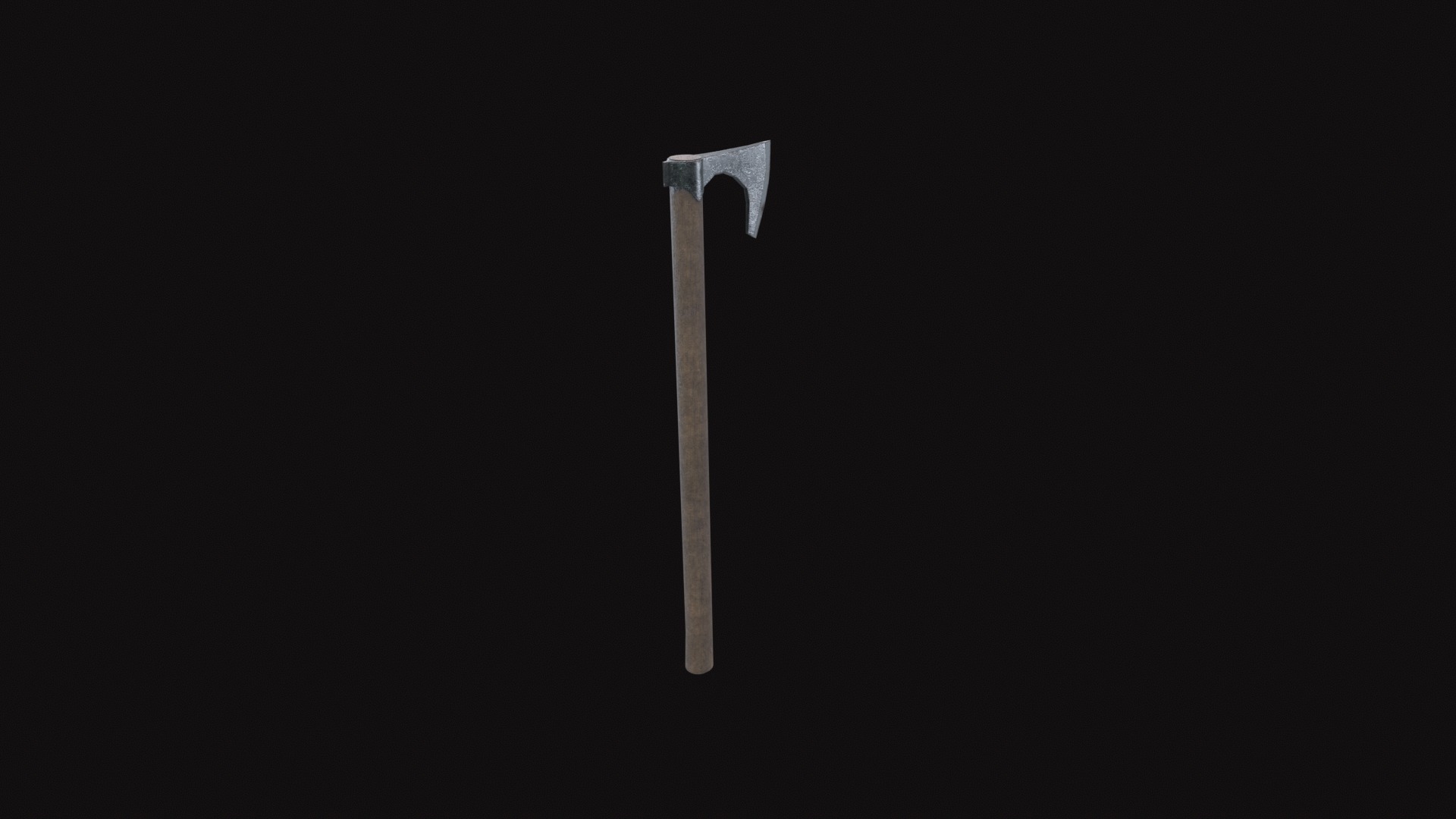 Medieval Axe Low-poly 3D model_8