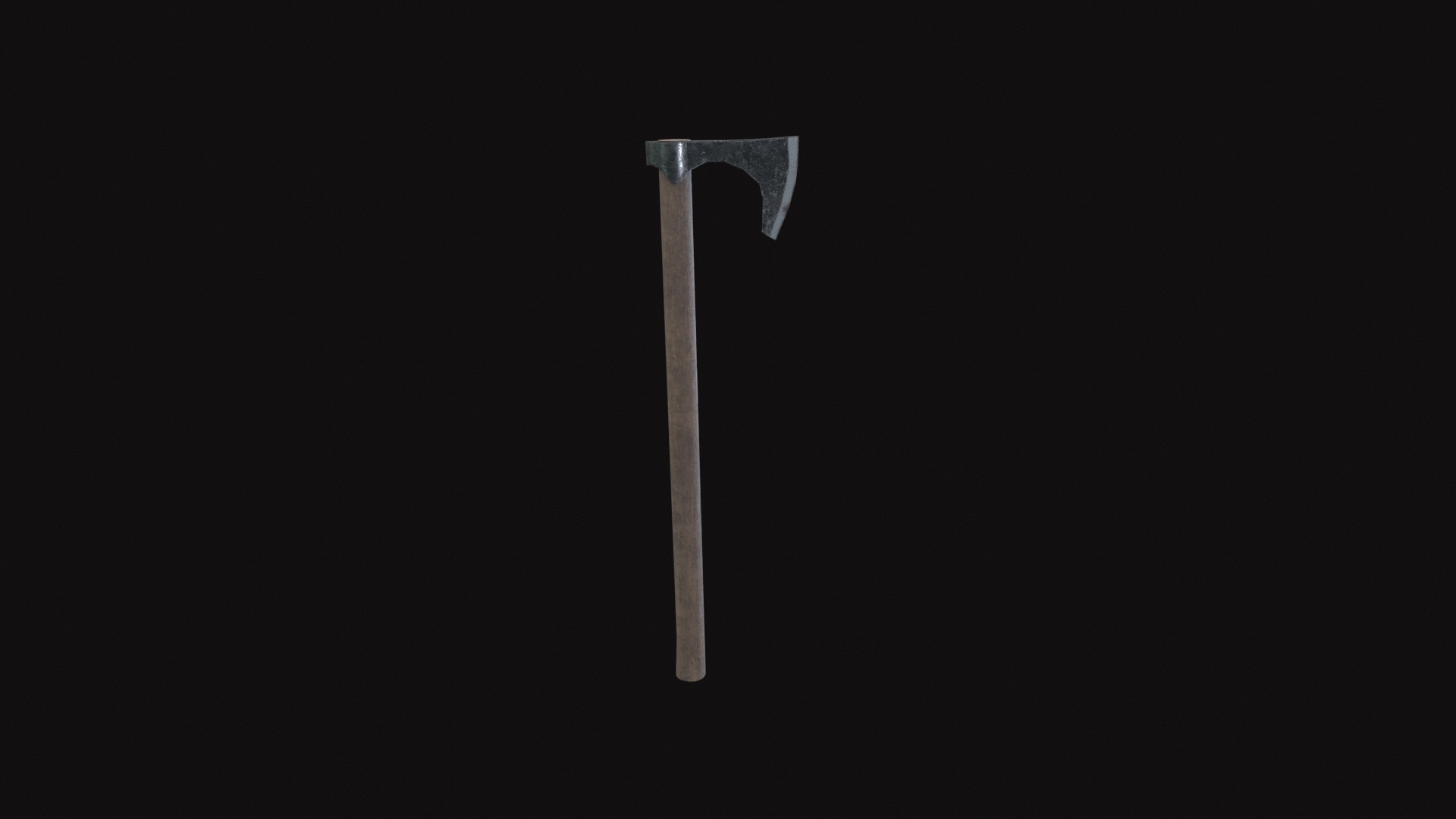 Medieval Axe Low-poly 3D model_2
