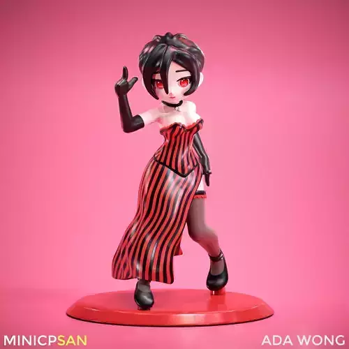 Mini Ada Wong Dress Outfit 01 - Resident Evil Game Figure