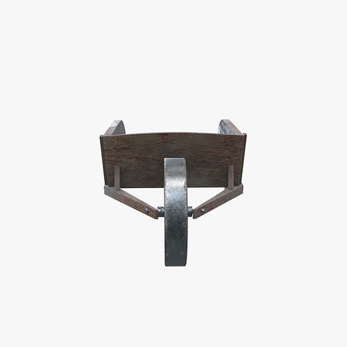 Medieval Brouette  Low-poly 3D model