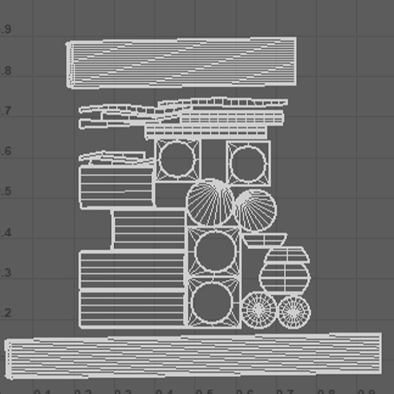 Medieval Flail V01 Low-poly 3D model_11