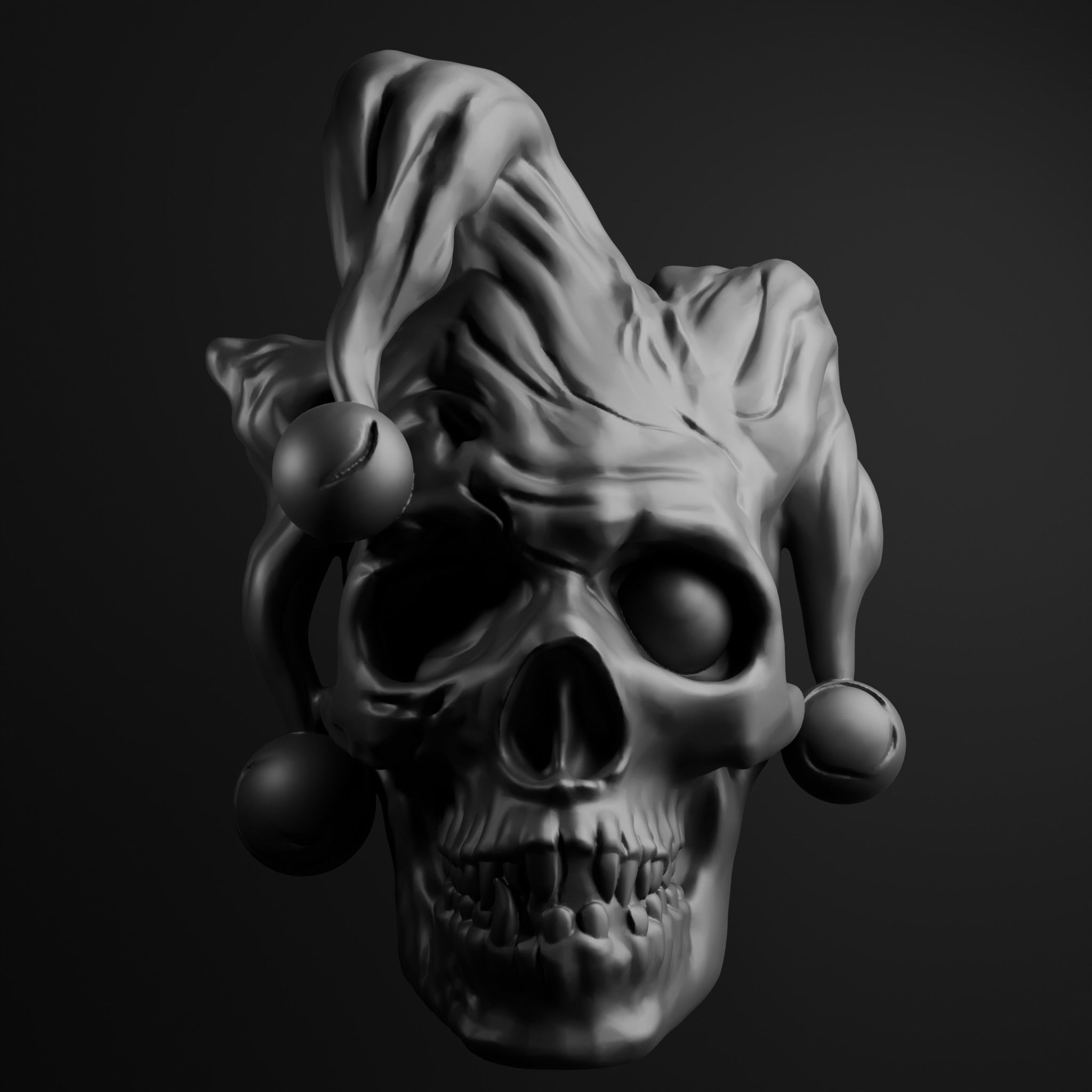 Joker Skull Wall Art 3D print model_3