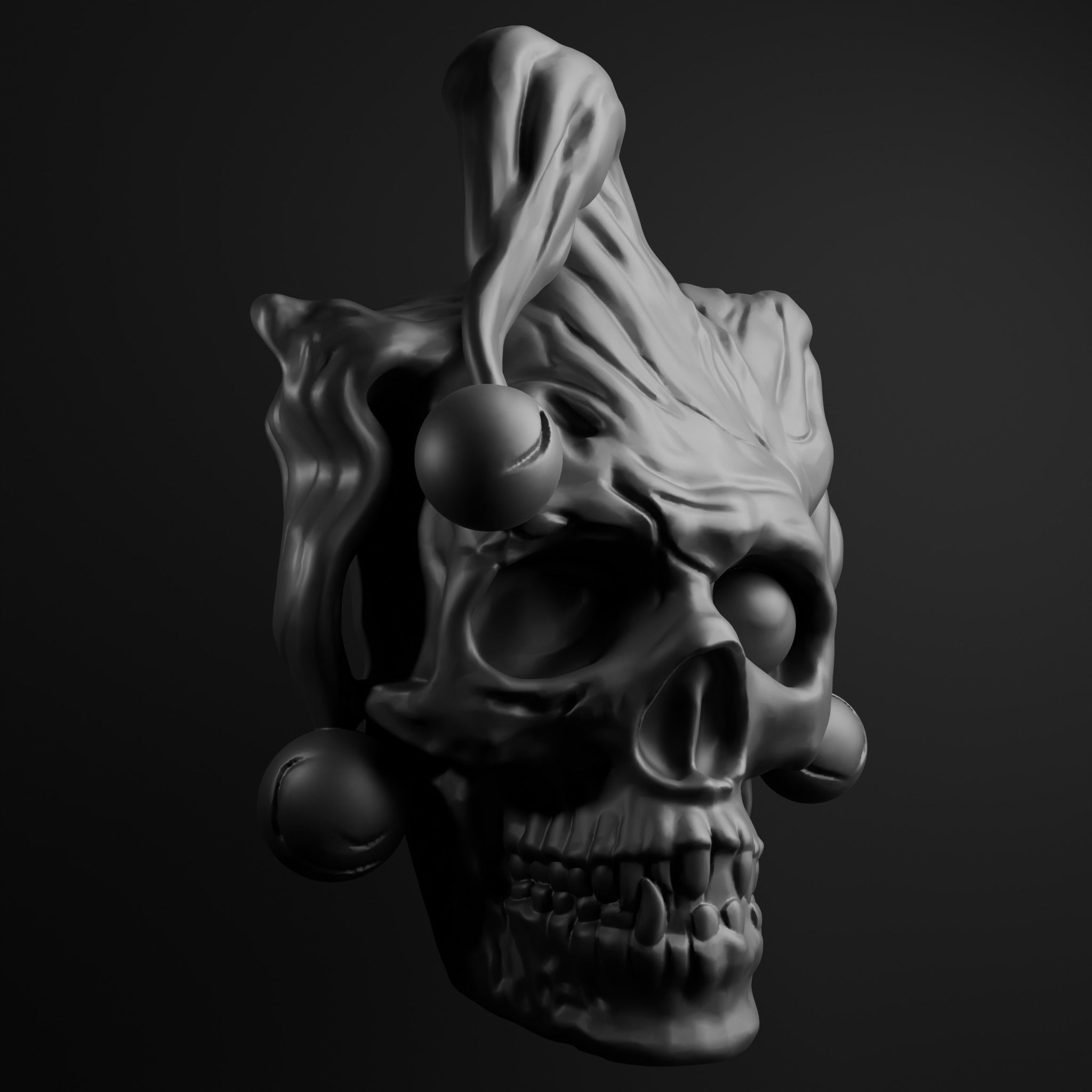 Joker Skull Wall Art 3D print model_5