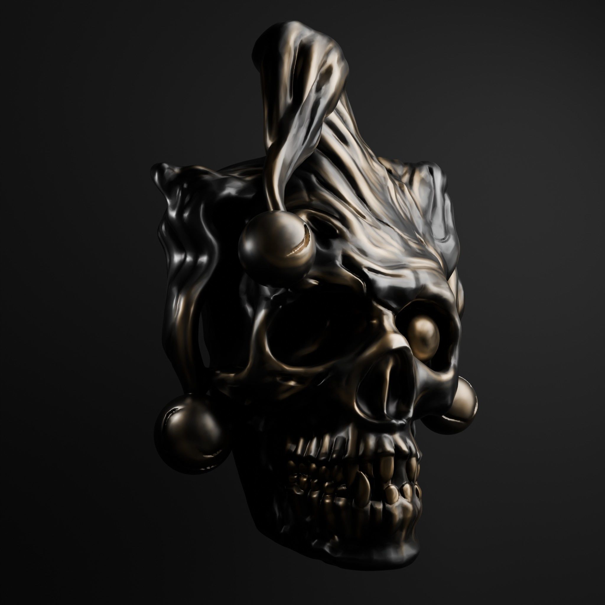 Joker Skull Wall Art 3D print model_4
