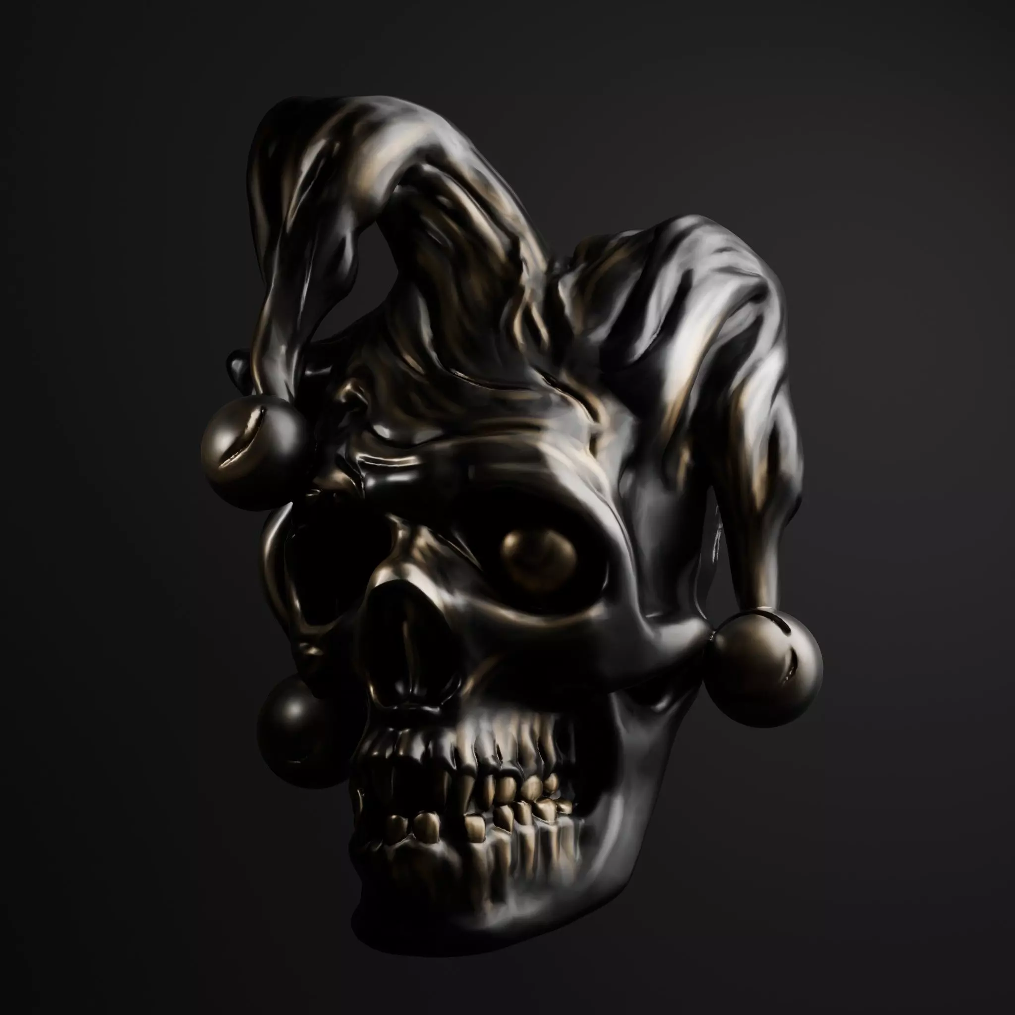 Joker Skull Wall Art 3D print model_0
