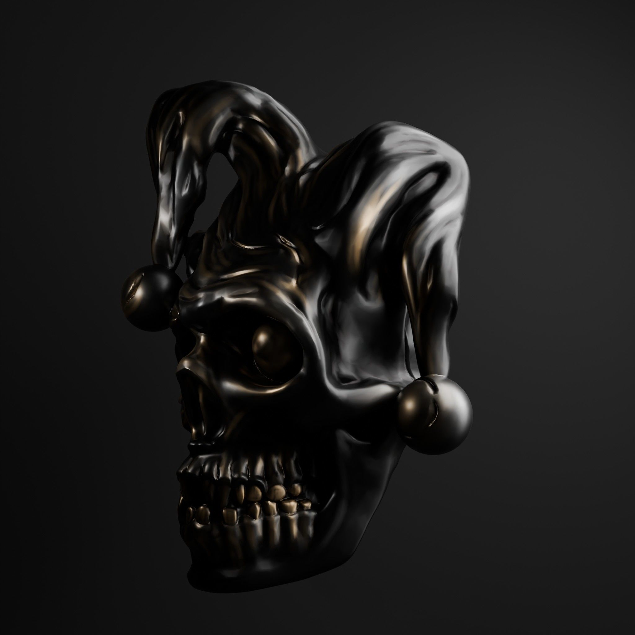 Joker Skull Wall Art 3D print model_7