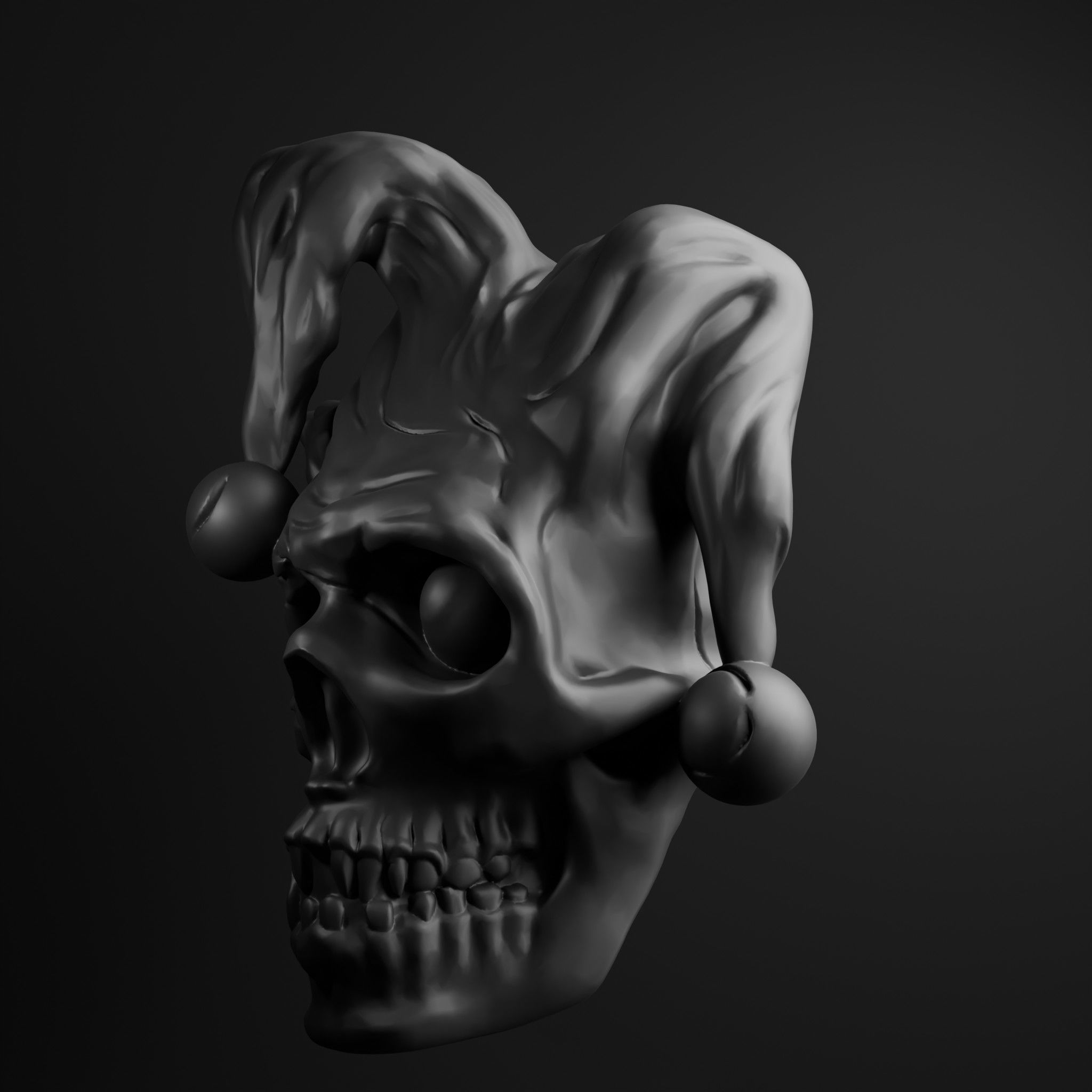 Joker Skull Wall Art 3D print model_8