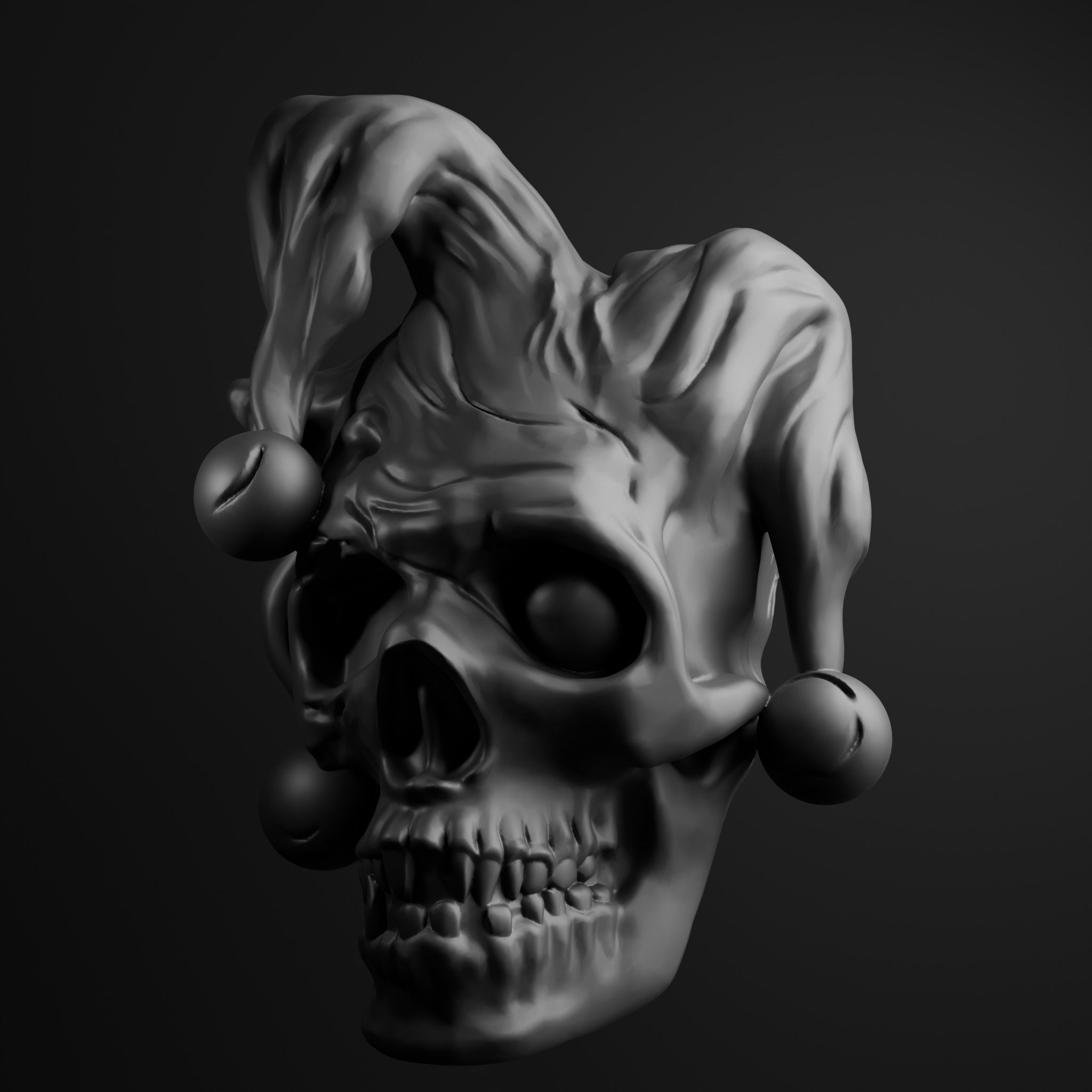 Joker Skull Wall Art 3D print model_6