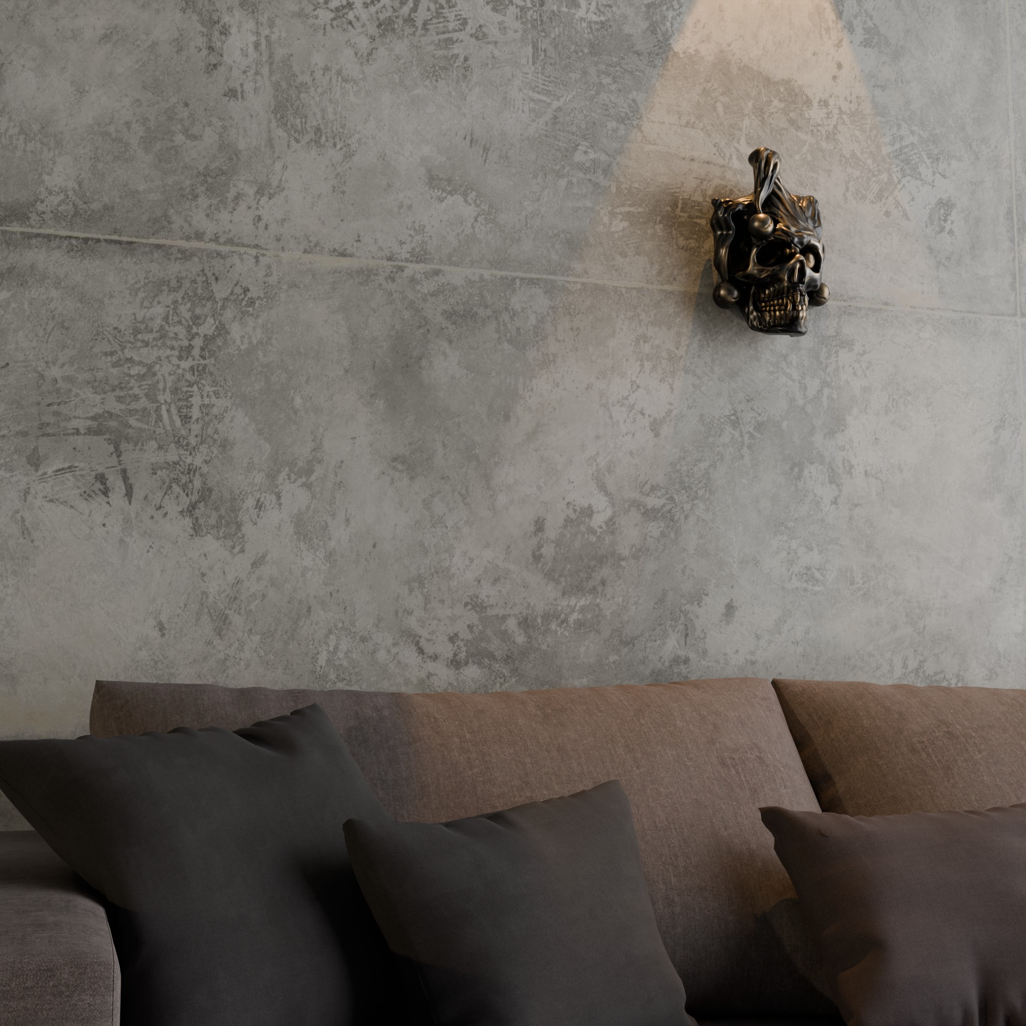 Joker Skull Wall Art 3D print model_1