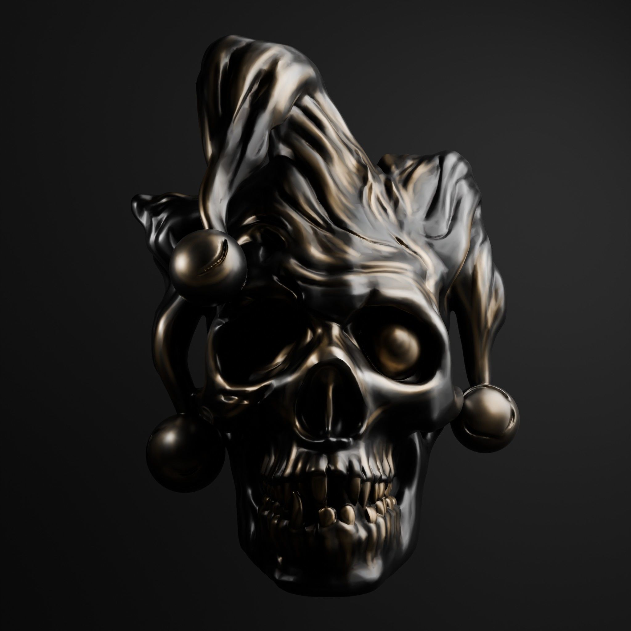 Joker Skull Wall Art 3D print model_2
