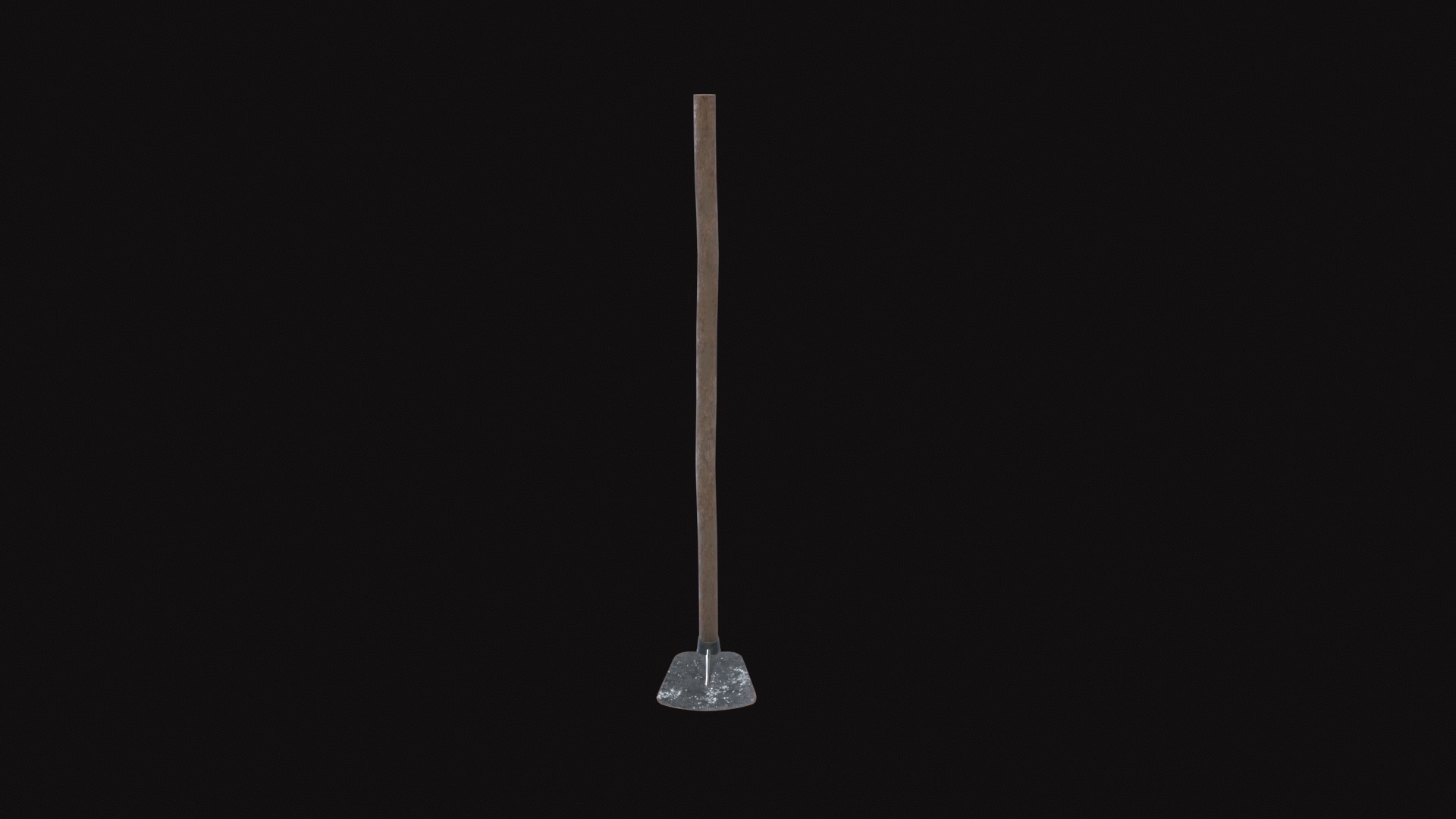 Medieval Hoe Low-poly 3D model_3