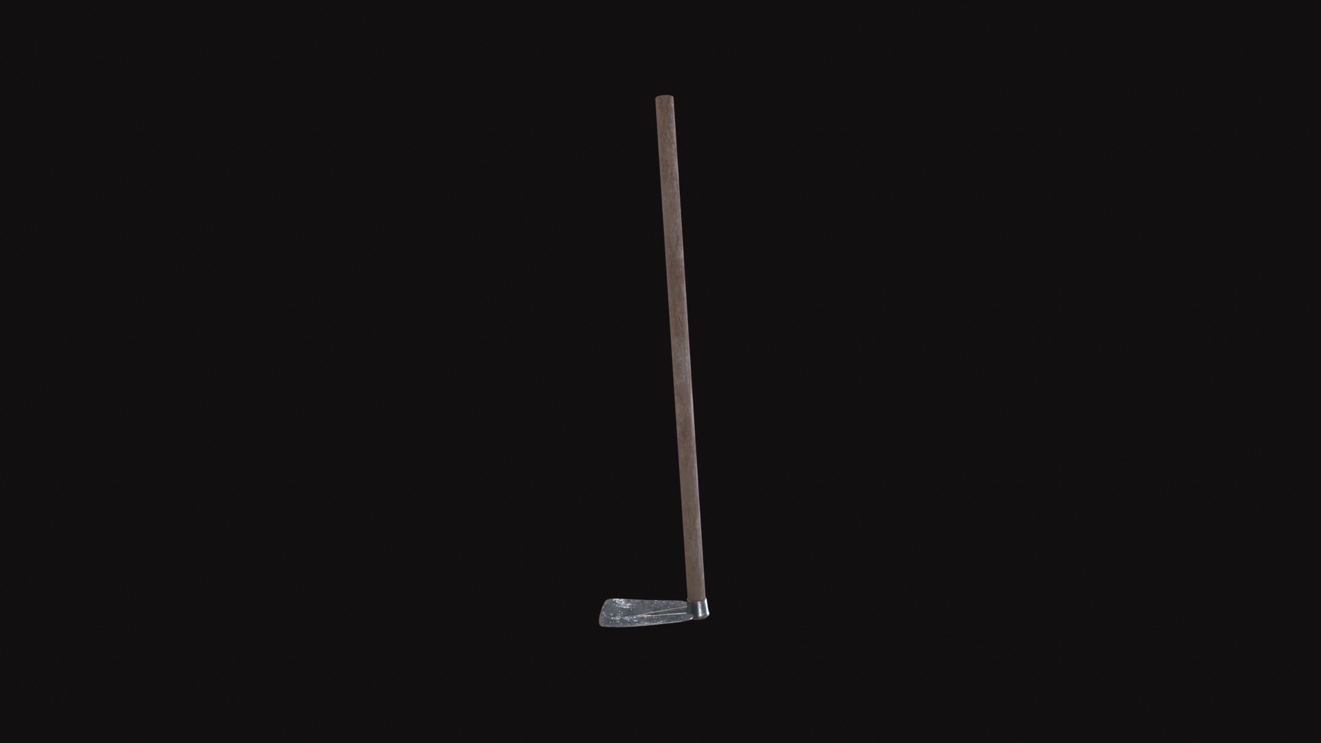 Medieval Hoe Low-poly 3D model_5