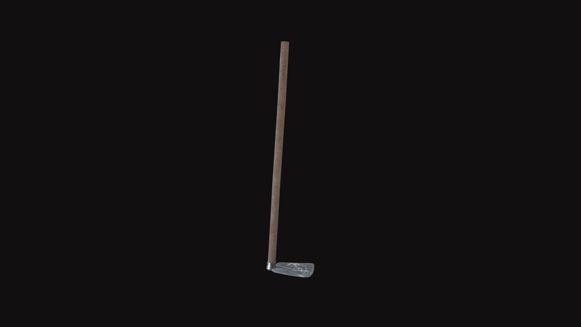 Medieval Hoe Low-poly 3D model_4