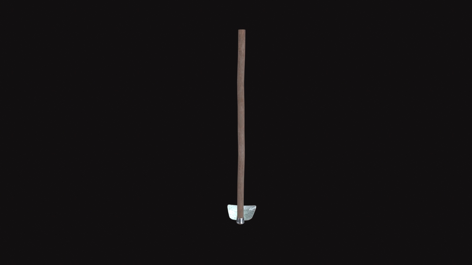 Medieval Hoe Low-poly 3D model_2
