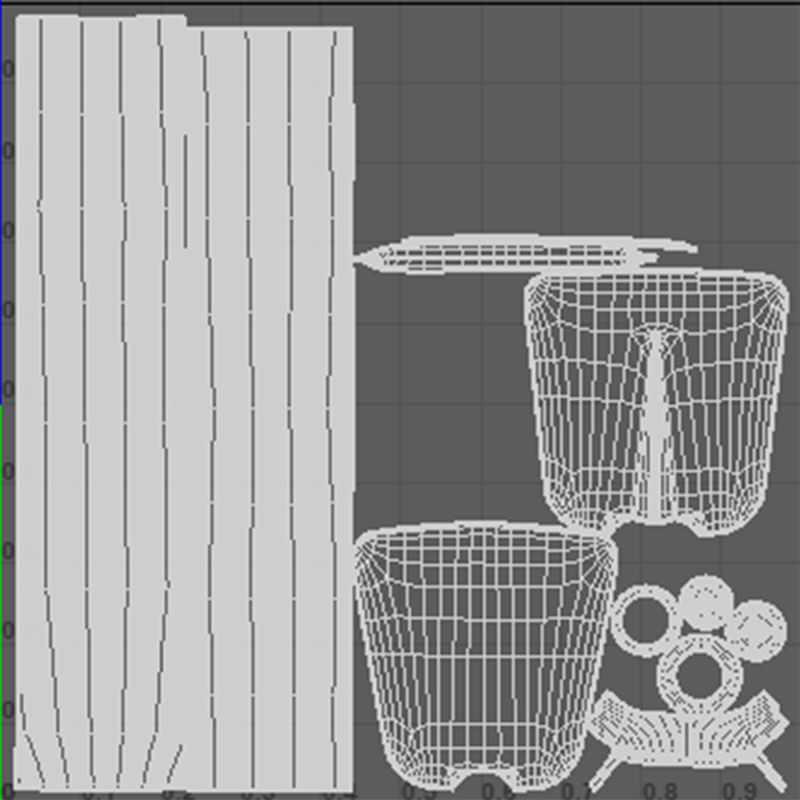 Medieval Hoe Low-poly 3D model_11