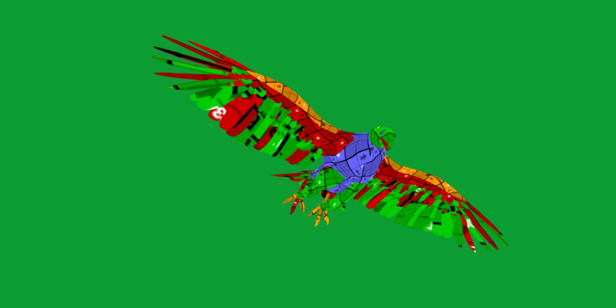 Golden Eagle Bird Low-poly 3D model_18