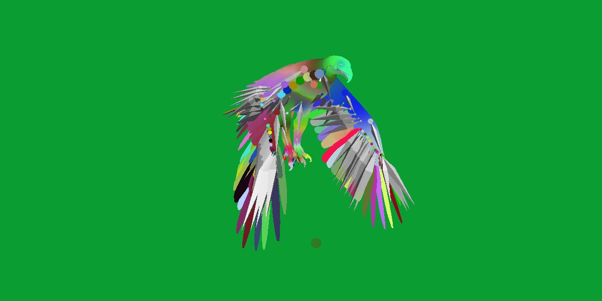 Golden Eagle Bird Low-poly 3D model_32