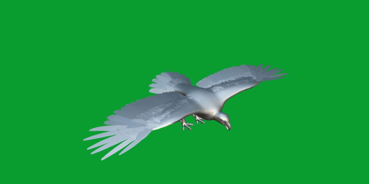 Golden Eagle Bird Low-poly 3D model_9