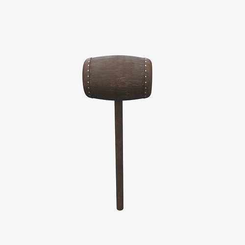 Medieval Mallet Low-poly 3D model