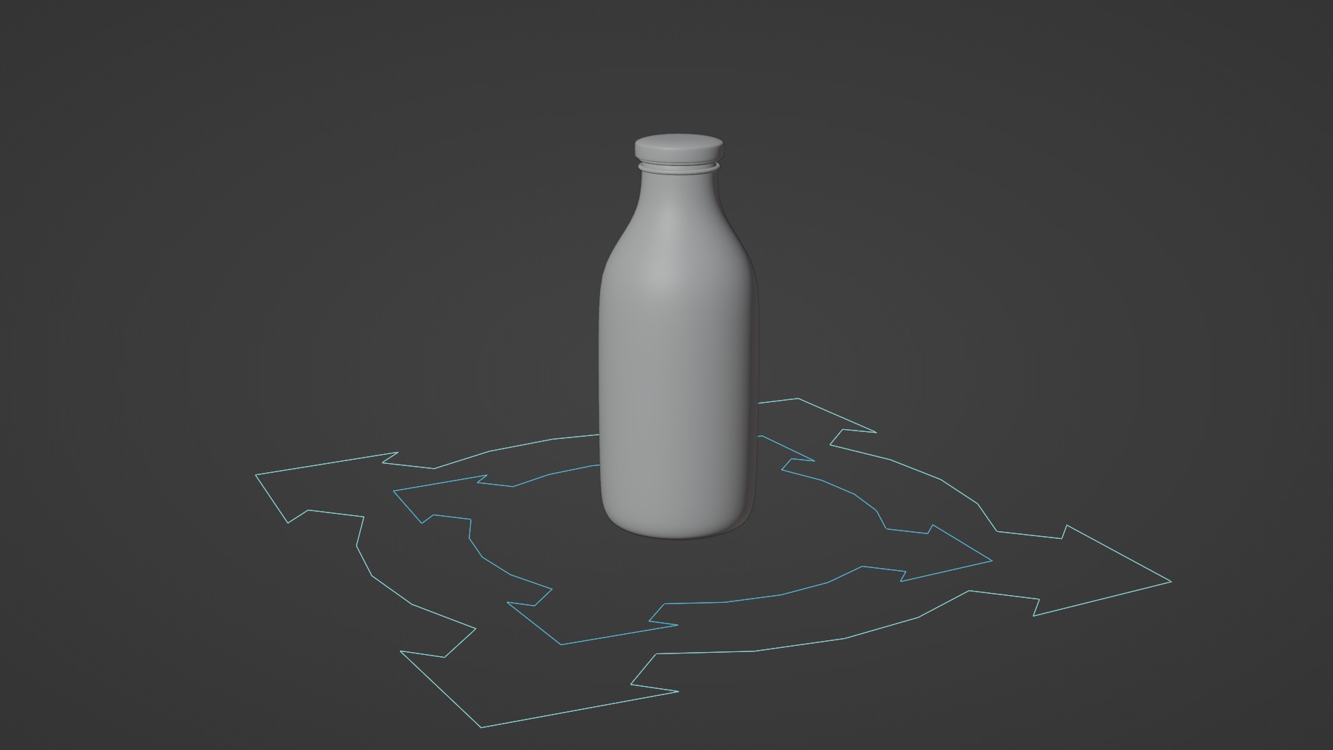 3D Bottle Milk With Rig 3D model_5